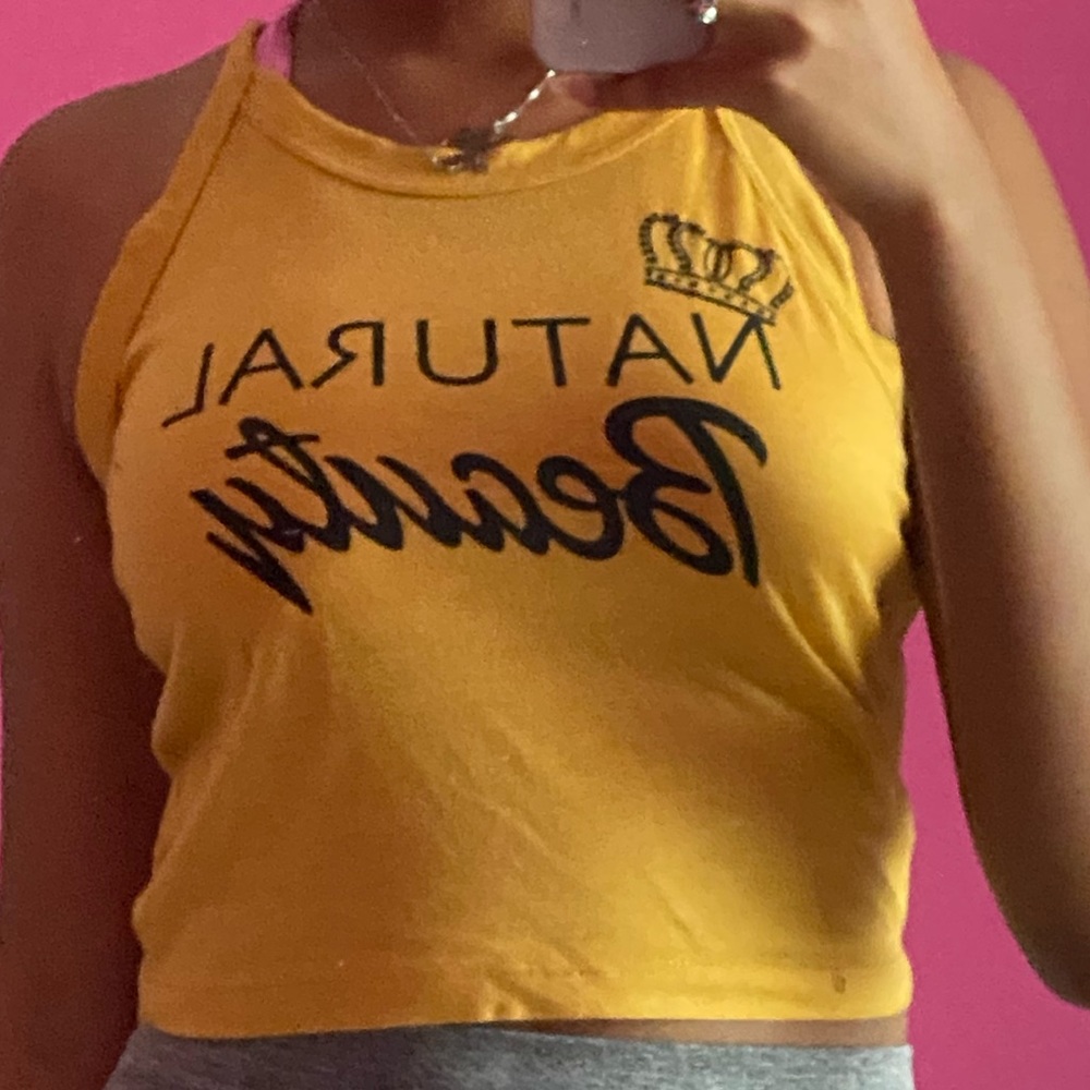 Dark Yellow “Natural Beauty” Crop Top